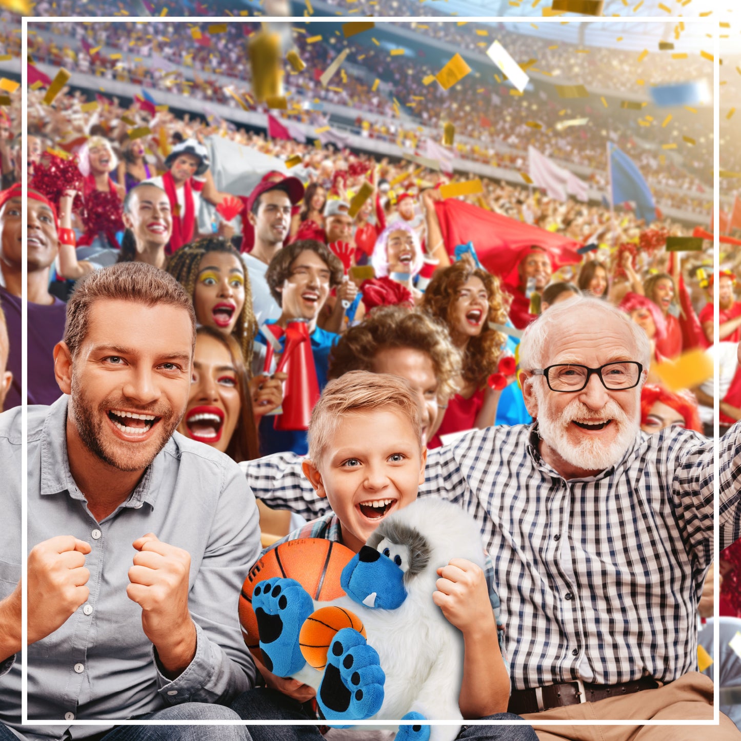 SUPER-SOFT PLUSH - YETI 12" WITH BASKETBALL PLUSH