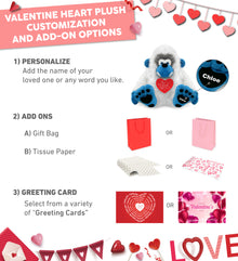 PLUSH I LOVE YOU RED HEART - SUPER-SOFT PLUSH - YETI 12"