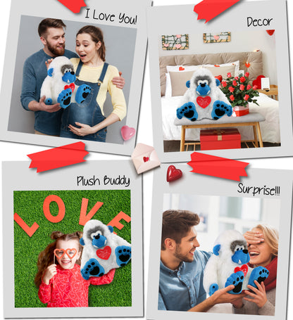 PLUSH I LOVE YOU RED HEART - SUPER-SOFT PLUSH - YETI 12"