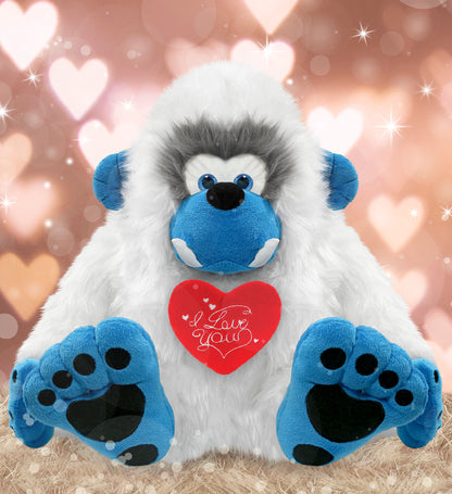 PLUSH I LOVE YOU RED HEART - SUPER-SOFT PLUSH - YETI 12"