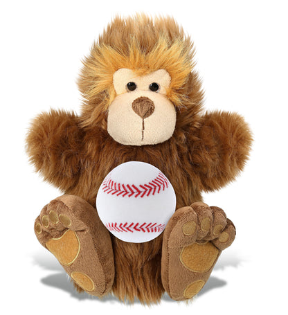 SUPER-SOFT PLUSH HAND PUPPET - BIG FOOT WITH BASEBALL PLUSH