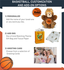 SUPER-SOFT PLUSH HAND PUPPET - BIG FOOT WITH BASKETBALL PLUSH