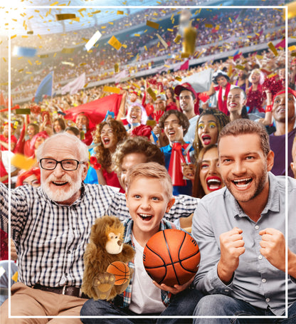 SUPER-SOFT PLUSH HAND PUPPET - BIG FOOT WITH BASKETBALL PLUSH