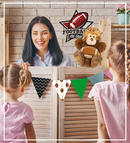 SUPER-SOFT PLUSH HAND PUPPET - BIG FOOT WITH FOOTBALL PLUSH
