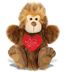 PLUSH I LOVE YOU RED HEART - SUPER-SOFT PLUSH HAND PUPPET - BIG FOOT