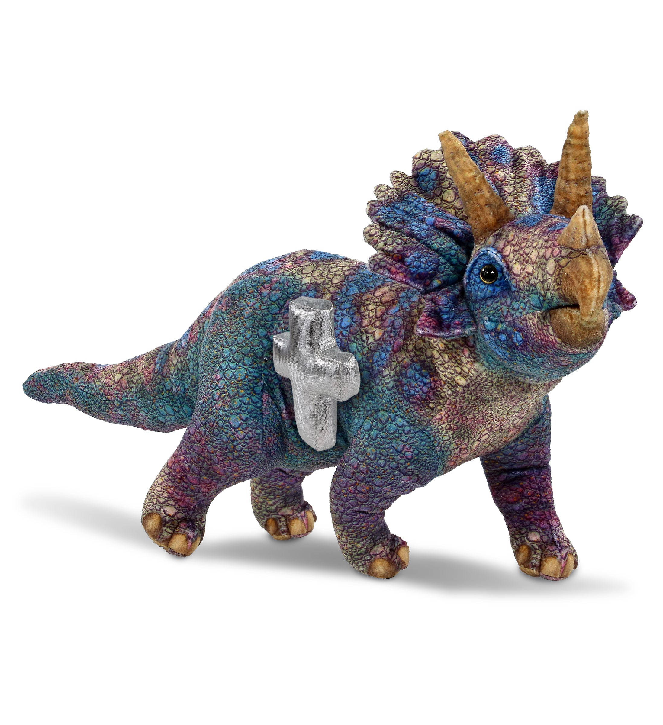 PLUSH CROSS - WILD COLLECTION PLUSH - TRICERATOPS DINOSAUR 23"