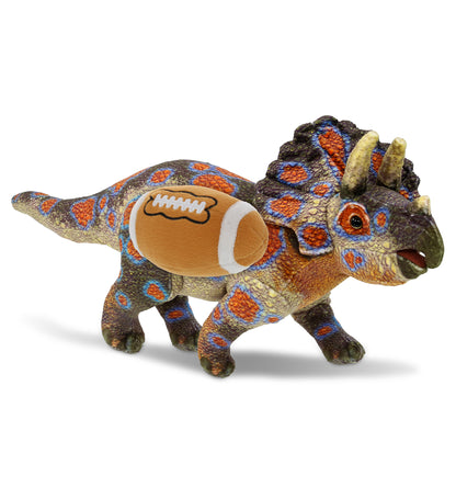 WILD COLLECTION PLUSH - TRICERATOPS DINOSAUR 17" WITH FOOTBALL PLUSH
