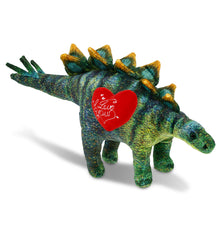 PLUSH I LOVE YOU RED HEART - WILD COLLECTION PLUSH - STEGOSAURUS DINOSAUR 18.5"