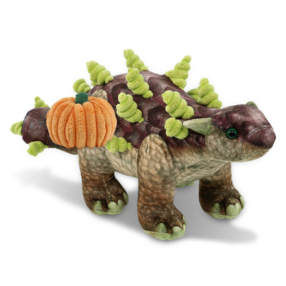 WILD COLLECTION PLUSH - ANKYLOSAURUS DINOSAUR 18" WITH PUMPKIN PLUSH