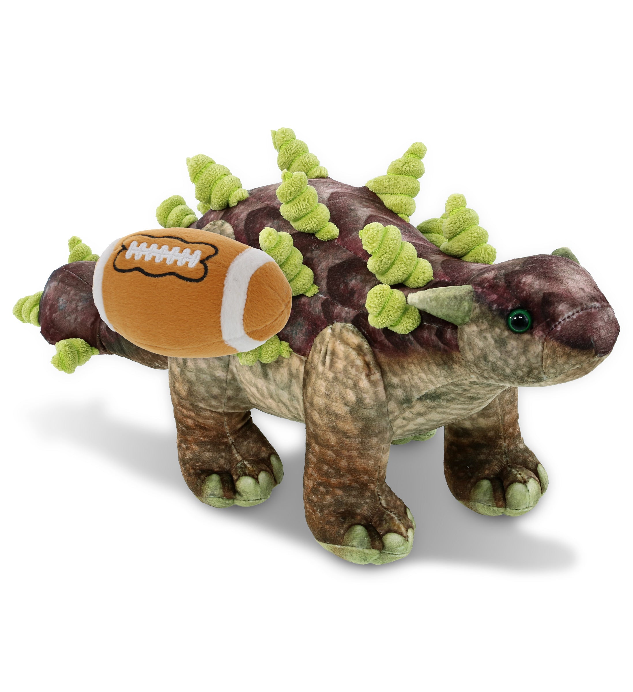 WILD COLLECTION PLUSH - ANKYLOSAURUS DINOSAUR 18" WITH FOOTBALL PLUSH