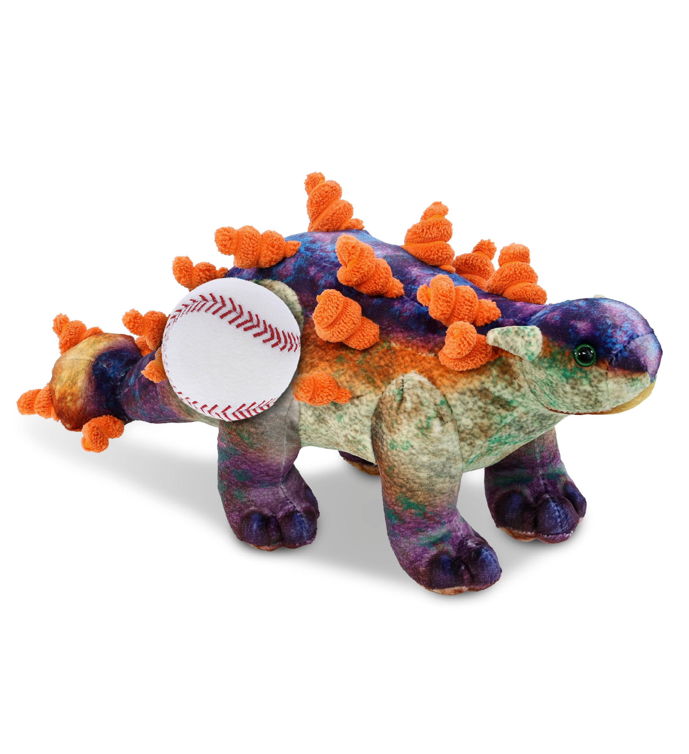 WILD COLLECTION PLUSH - ANKYLOSAURUS DINOSAUR 15" WITH BASEBALL PLUSH