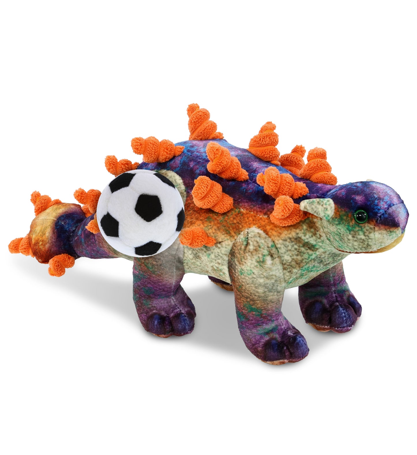 WILD COLLECTION PLUSH - ANKYLOSAURUS DINOSAUR 15" WITH SOCCER PLUSH