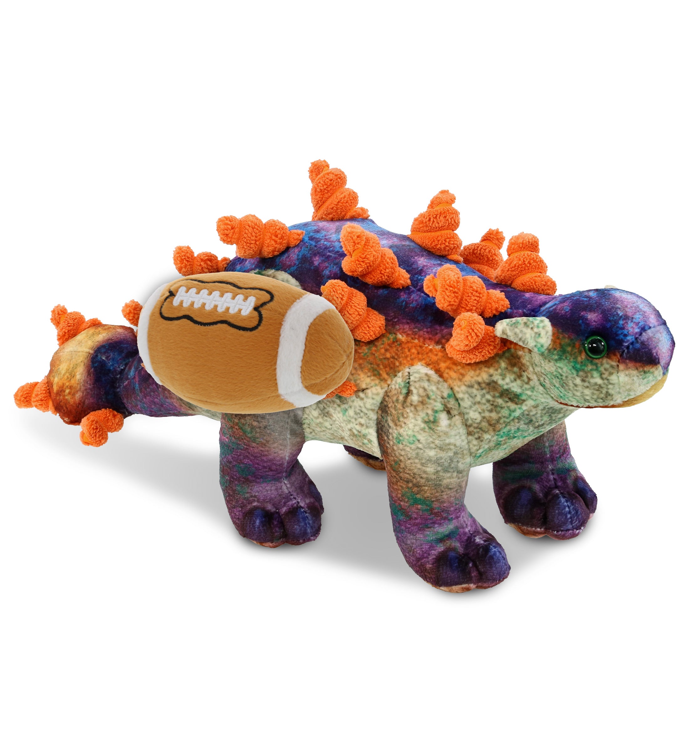 WILD COLLECTION PLUSH - ANKYLOSAURUS DINOSAUR 15" WITH FOOTBALL PLUSH