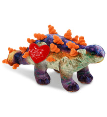 PLUSH I LOVE YOU RED HEART - WILD COLLECTION PLUSH - ANKYLOSAURUS DINOSAUR 15"