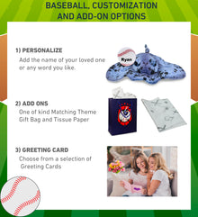 WILD COLLECTION PLUSH - BLUE RAY 20" WITH BASEBALL PLUSH