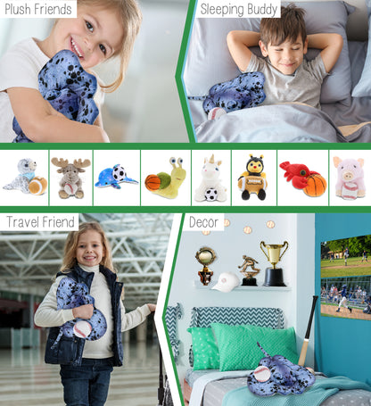 WILD COLLECTION PLUSH - BLUE RAY 20" WITH BASEBALL PLUSH