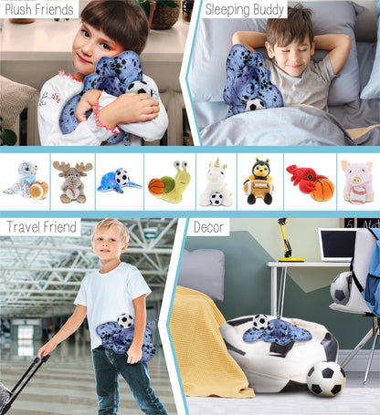 WILD COLLECTION PLUSH - BLUE RAY 20" WITH SOCCER PLUSH