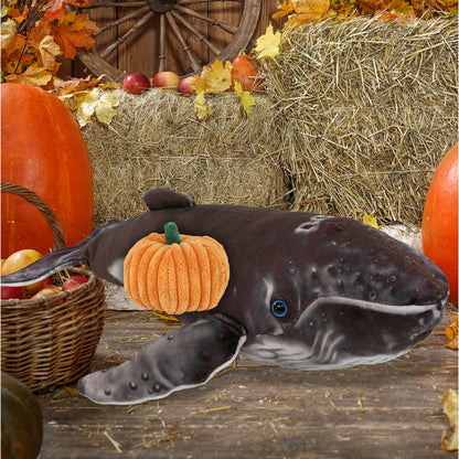 WILD COLLECTION PLUSH - HUMPBACK WHALE 16" WITH PUMPKIN PLUSH