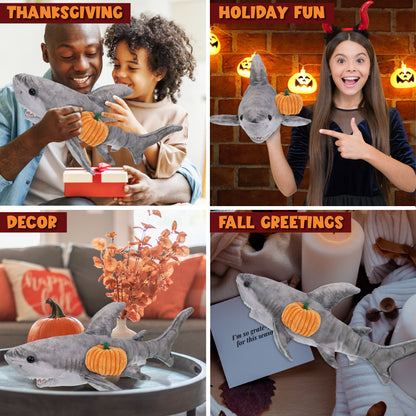 WILD COLLECTION PLUSH - SHARK 20" WITH PUMPKIN PLUSH