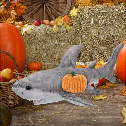 WILD COLLECTION PLUSH - SHARK 20" WITH PUMPKIN PLUSH