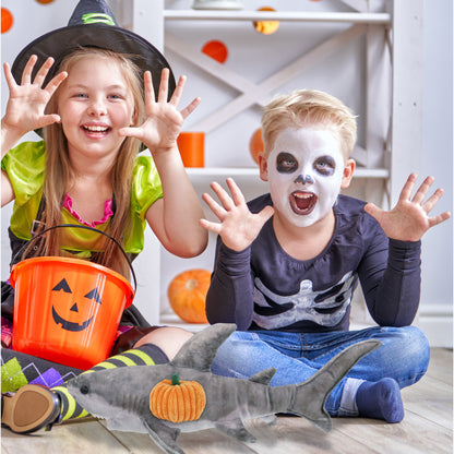 WILD COLLECTION PLUSH - SHARK 20" WITH PUMPKIN PLUSH