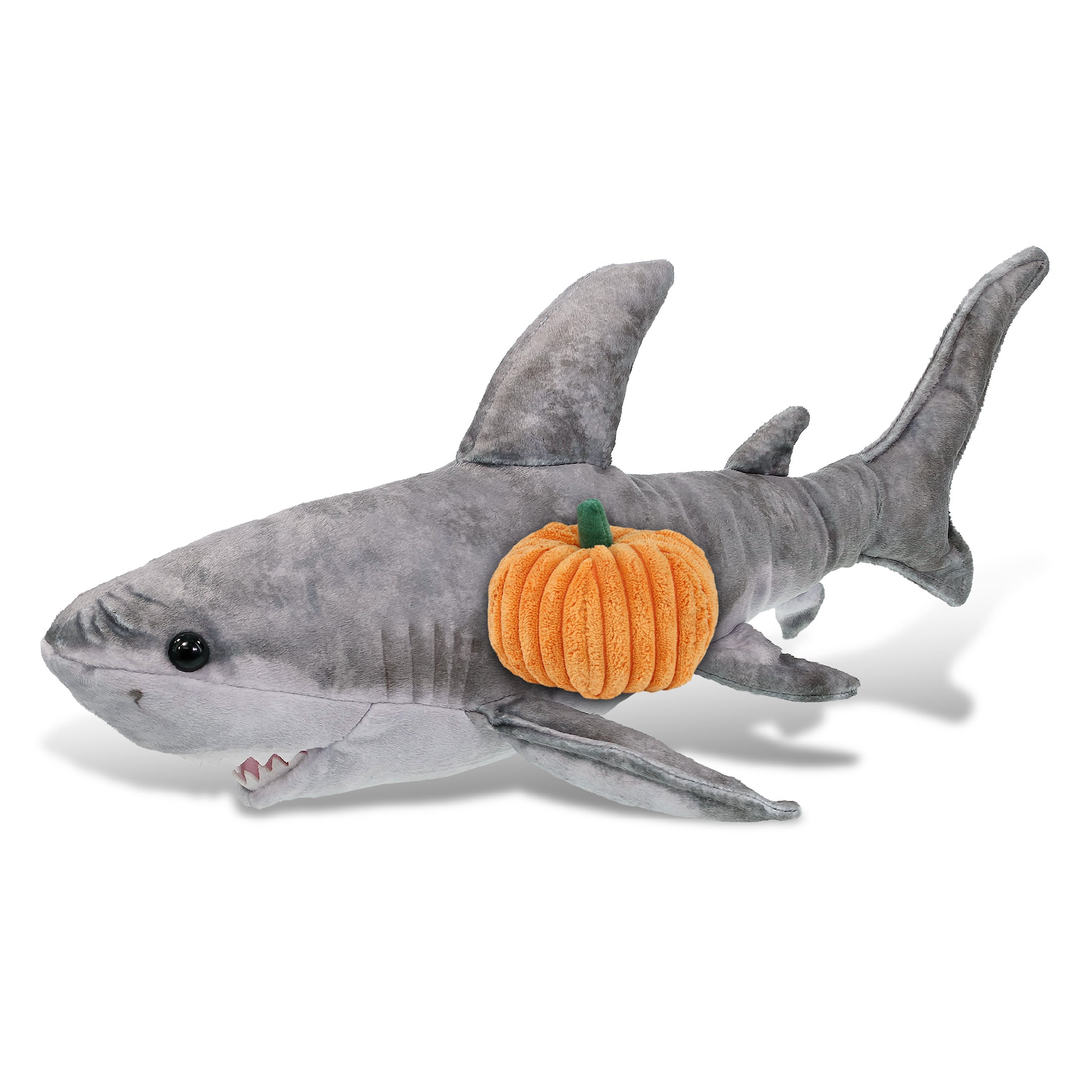 WILD COLLECTION PLUSH - SHARK 20" WITH PUMPKIN PLUSH