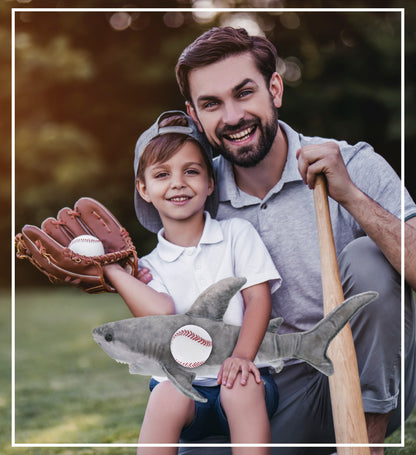 WILD COLLECTION PLUSH - SHARK 20" WITH BASEBALL PLUSH