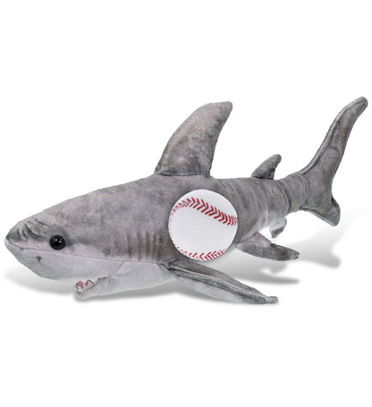 WILD COLLECTION PLUSH - SHARK 20" WITH BASEBALL PLUSH