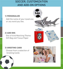 WILD COLLECTION PLUSH - SHARK 20" WITH SOCCER PLUSH