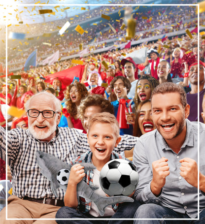 WILD COLLECTION PLUSH - SHARK 20" WITH SOCCER PLUSH