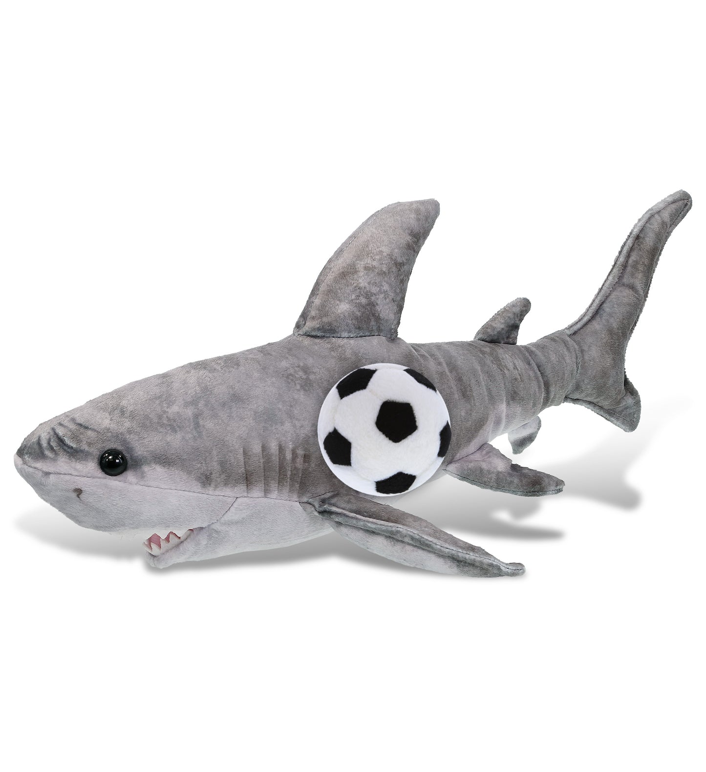 WILD COLLECTION PLUSH - SHARK 20" WITH SOCCER PLUSH