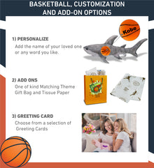 WILD COLLECTION PLUSH - SHARK 20" WITH BASKETBALL PLUSH