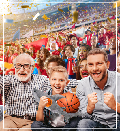 WILD COLLECTION PLUSH - SHARK 20" WITH BASKETBALL PLUSH