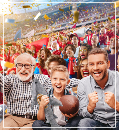 WILD COLLECTION PLUSH - SHARK 20" WITH FOOTBALL PLUSH