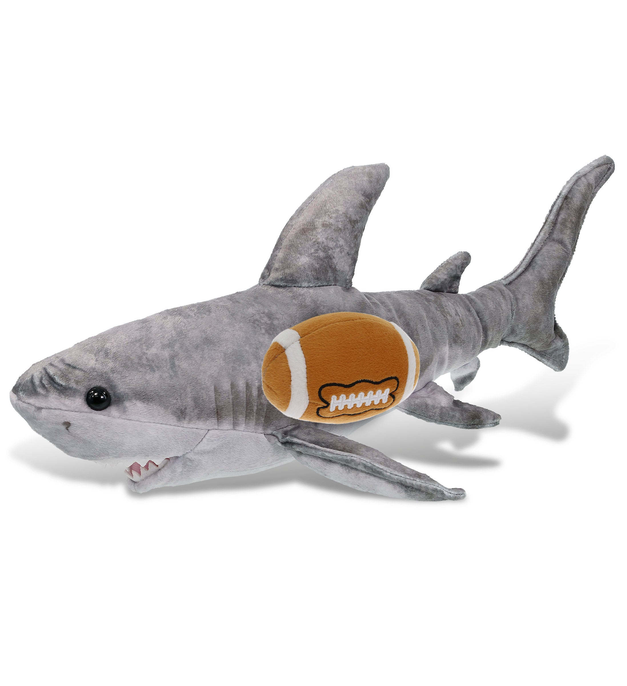 WILD COLLECTION PLUSH - SHARK 20" WITH FOOTBALL PLUSH