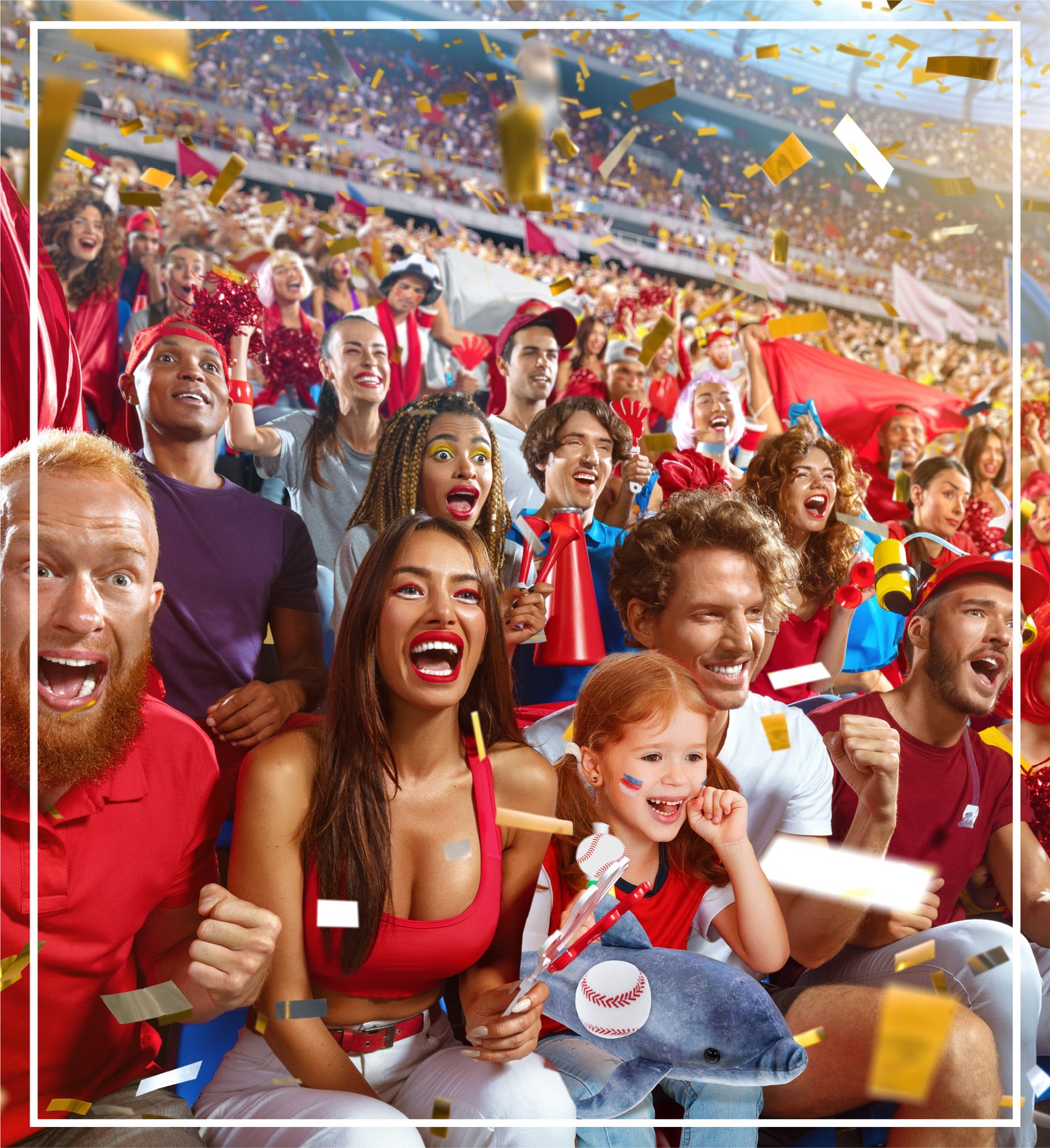 WILD COLLECTION PLUSH - DOLPHIN 19" WITH BASEBALL PLUSH