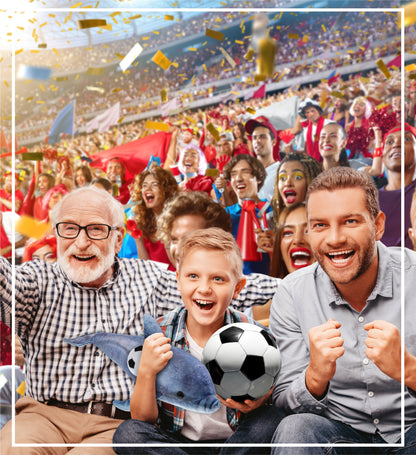 WILD COLLECTION PLUSH - DOLPHIN 19" WITH SOCCER PLUSH