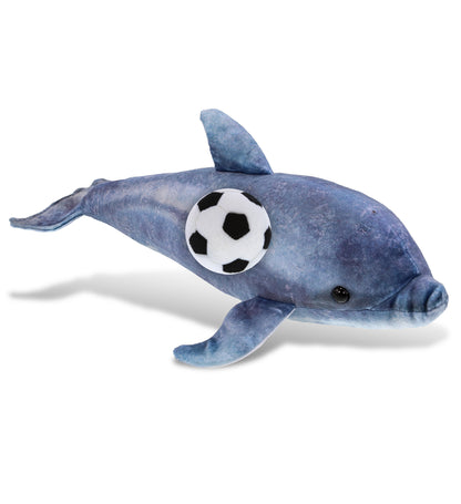 WILD COLLECTION PLUSH - DOLPHIN 19" WITH SOCCER PLUSH