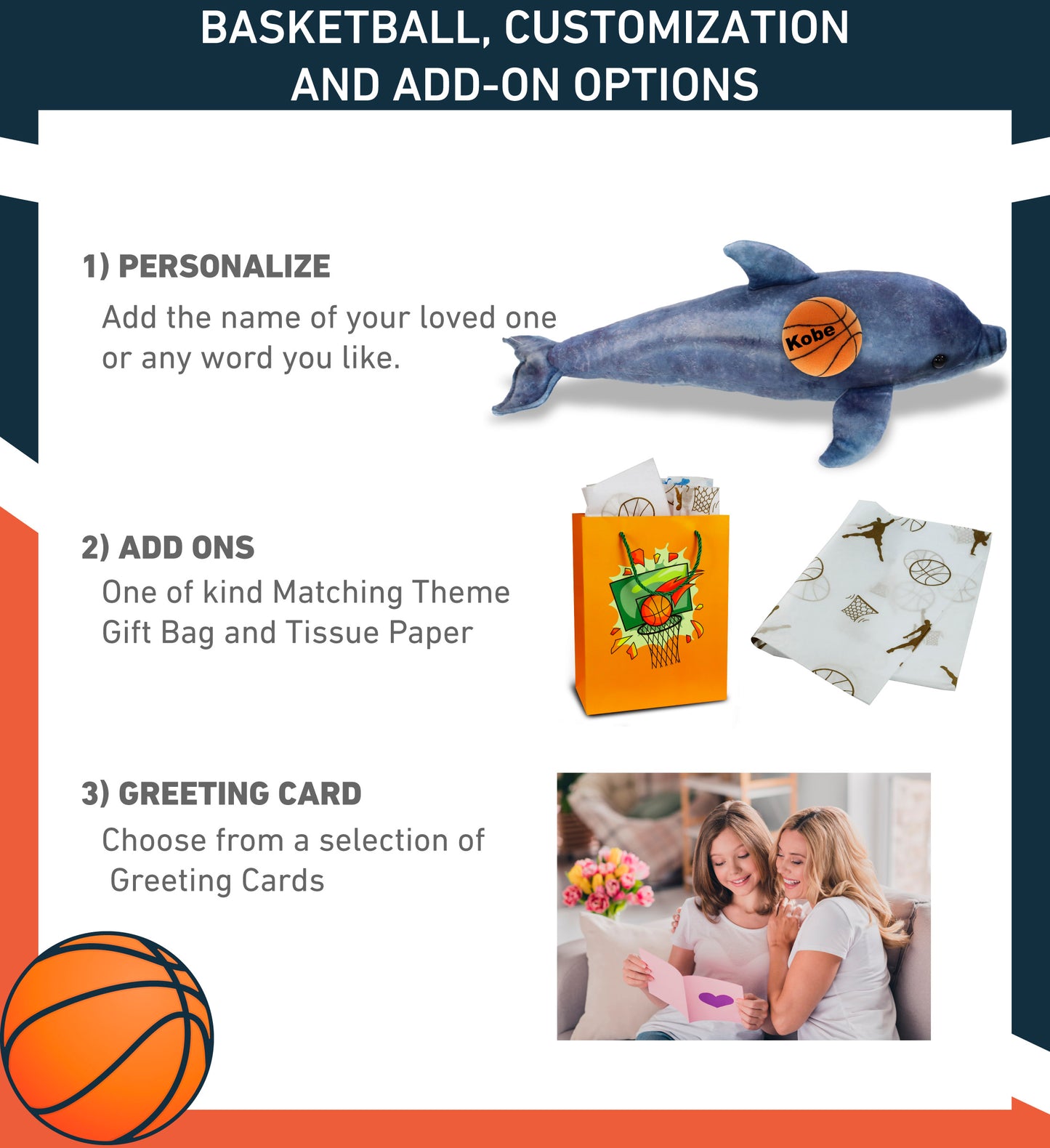 WILD COLLECTION PLUSH - DOLPHIN 19" WITH BASKETBALL PLUSH