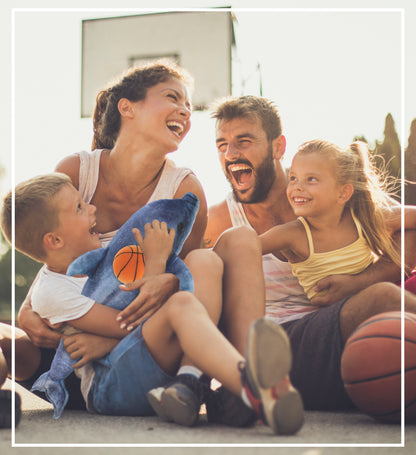 WILD COLLECTION PLUSH - DOLPHIN 19" WITH BASKETBALL PLUSH