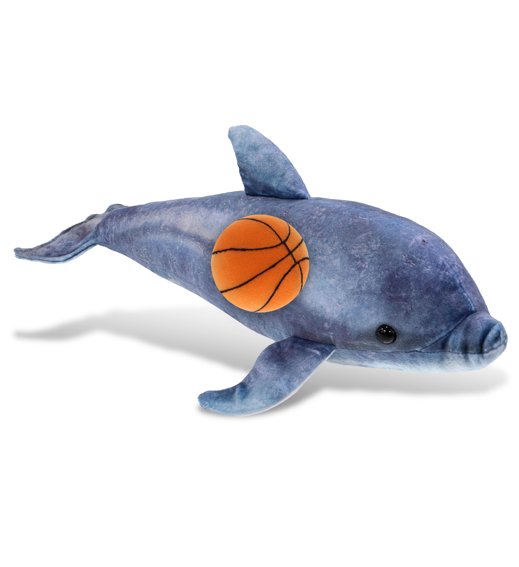 WILD COLLECTION PLUSH - DOLPHIN 19" WITH BASKETBALL PLUSH