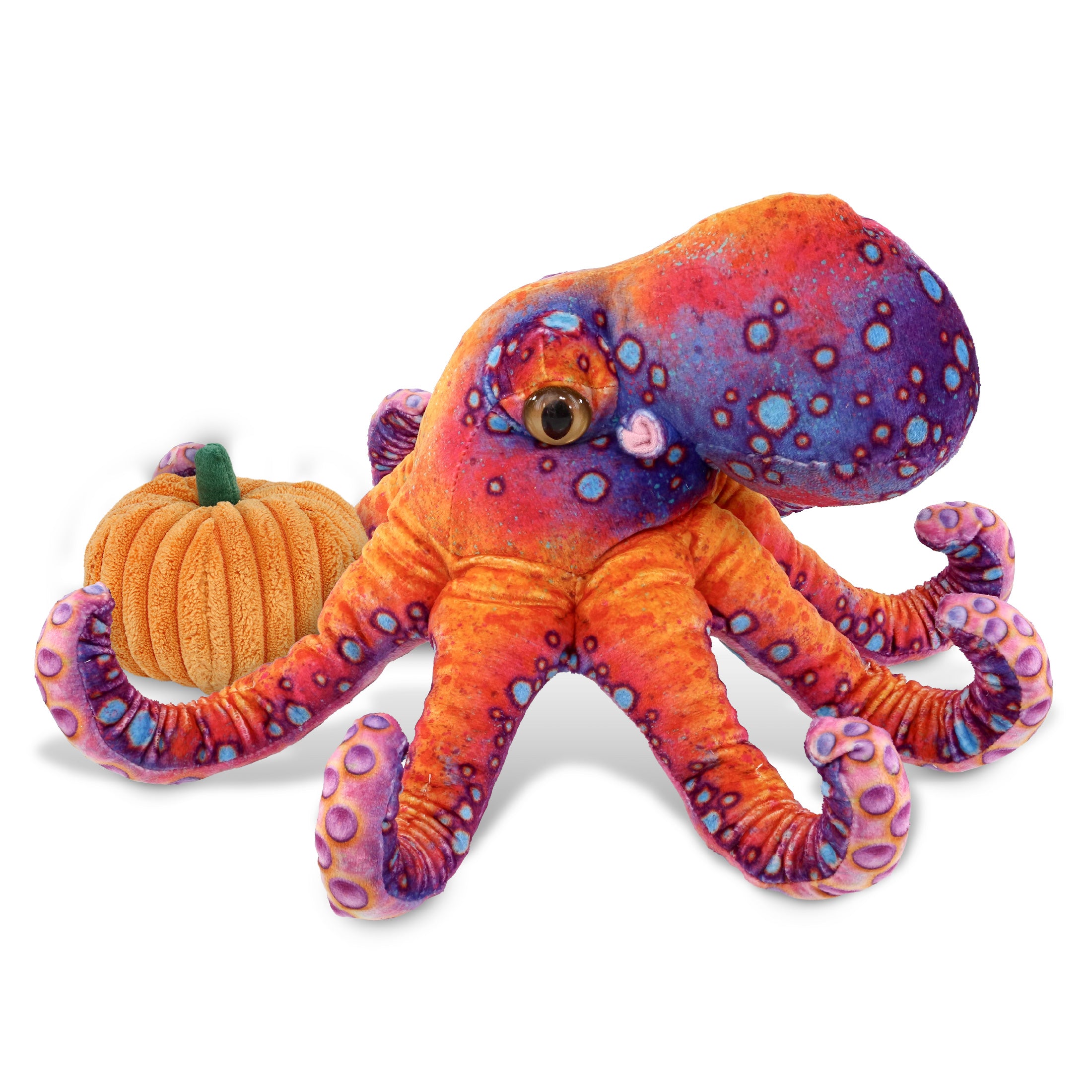 WILD COLLECTION PLUSH - OCTOPUS 15" WITH PUMPKIN PLUSH