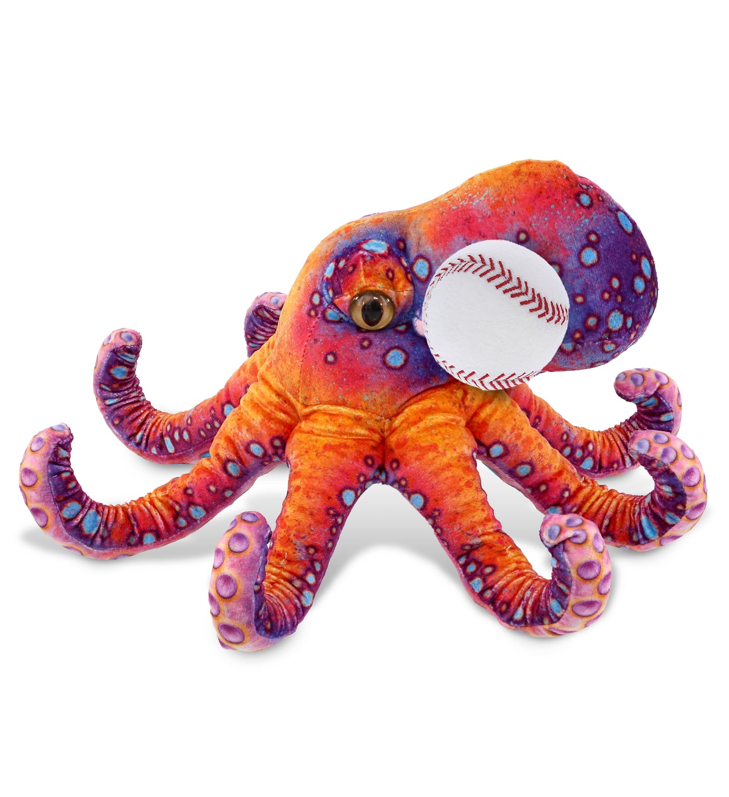 WILD COLLECTION PLUSH - OCTOPUS 15" WITH BASEBALL PLUSH