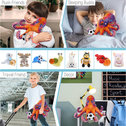 WILD COLLECTION PLUSH - OCTOPUS 15" WITH SOCCER PLUSH