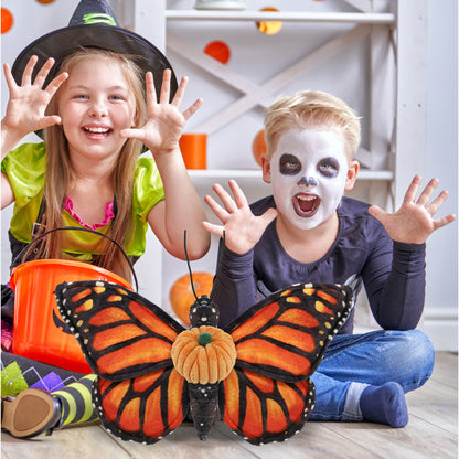 WILD COLLECTION PLUSH - ORANGE BUTTERFLY 12" WITH PUMPKIN PLUSH