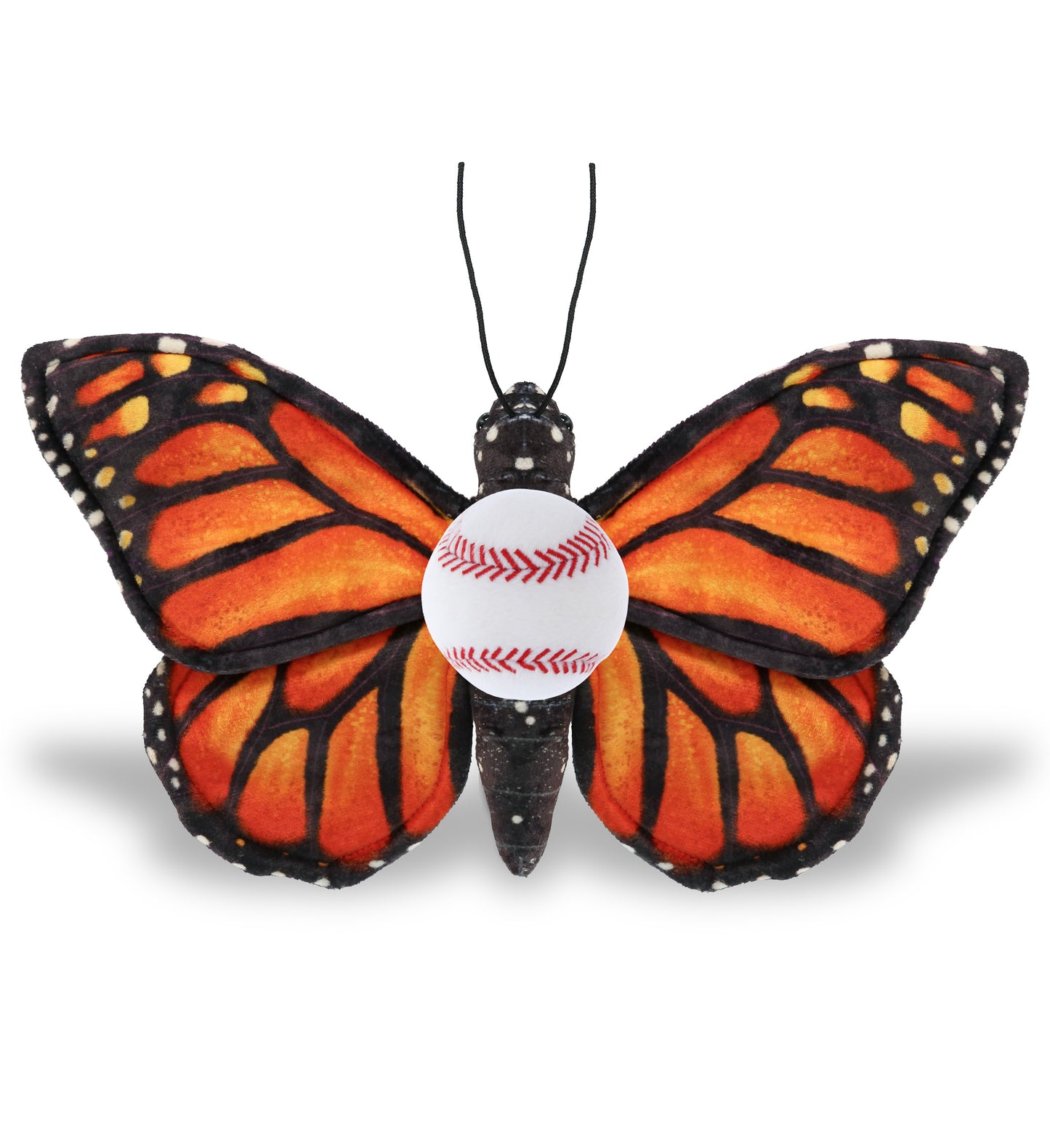 WILD COLLECTION PLUSH - ORANGE BUTTERFLY 12" WITH BASEBALL PLUSH