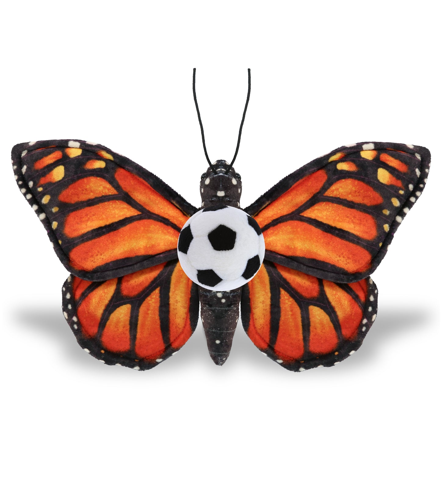 WILD COLLECTION PLUSH - ORANGE BUTTERFLY 12" WITH SOCCER PLUSH
