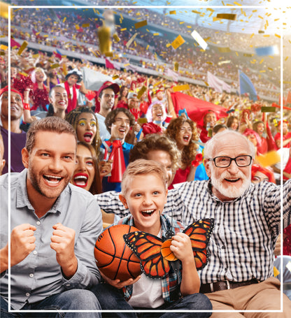 WILD COLLECTION PLUSH - ORANGE BUTTERFLY 12" WITH BASKETBALL PLUSH