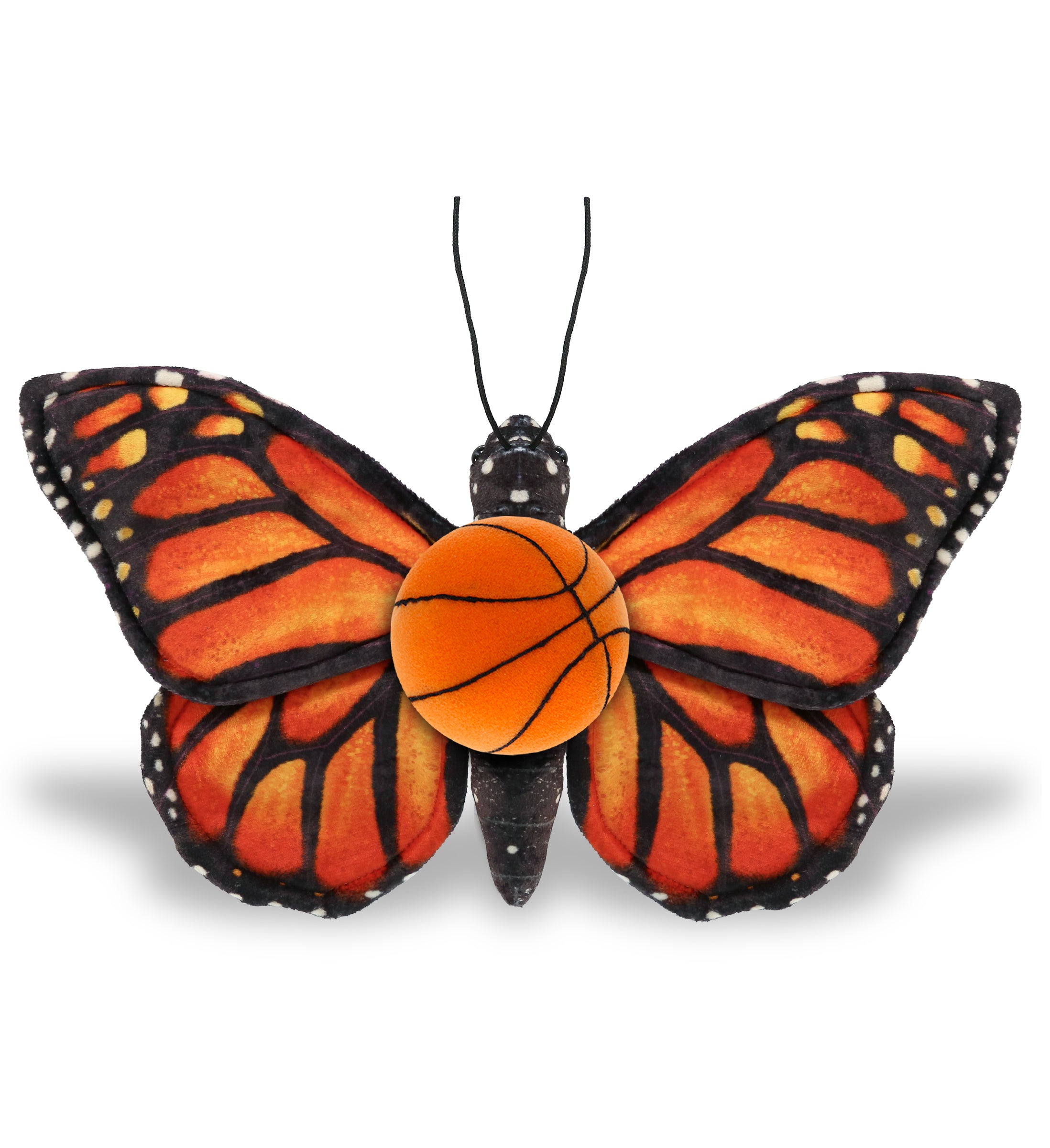WILD COLLECTION PLUSH - ORANGE BUTTERFLY 12" WITH BASKETBALL PLUSH