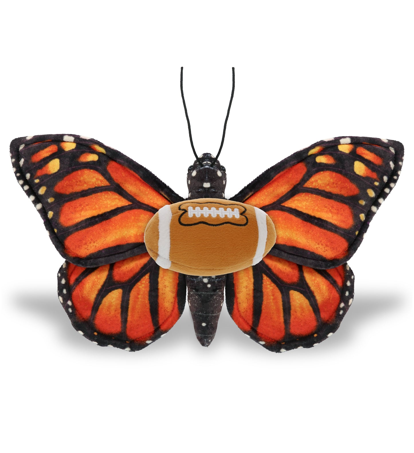 WILD COLLECTION PLUSH - ORANGE BUTTERFLY 12" WITH FOOTBALL PLUSH